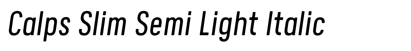 Calps Slim Semi Light Italic